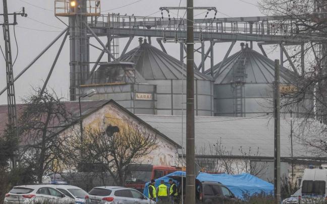 Lugar en el que impactó el misil en Polonia.