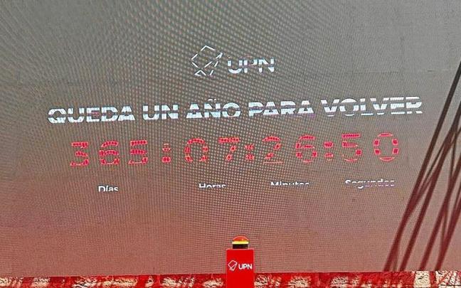El botón rojo que Esparza ‘detonó’ el 28 de mayo, cuando arrancó la campaña de UPN en solitario. El botón rojo que Esparza ‘detonó’ el 28 de mayo, cuando arrancó la campaña de UPN en solitario.