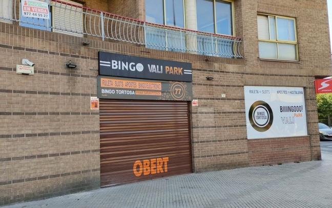 El bingo de Tortosa en el que se produjo el tiroteo. El bingo de Tortosa en el que se produjo el tiroteo.