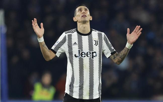 &Aacute;ngel di Mar&iacute;a, jugador de la Juventus, durante un reciente partido con su equipo.