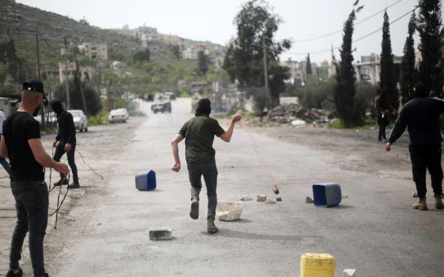 Protestas palestinas en la localidad de Beita, en Cisjordania. Protestas palestinas en la localidad de Beita, en Cisjordania.