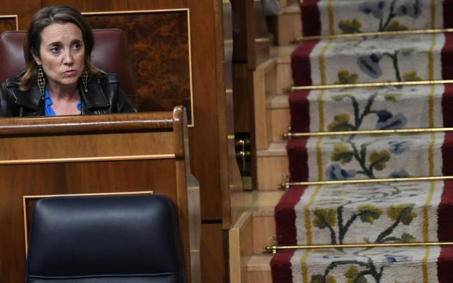 La secretaria general del PP, Cuca Gamarra, en su escaño en el Congreso La secretaria general del PP, Cuca Gamarra, en su escaño en el Congreso