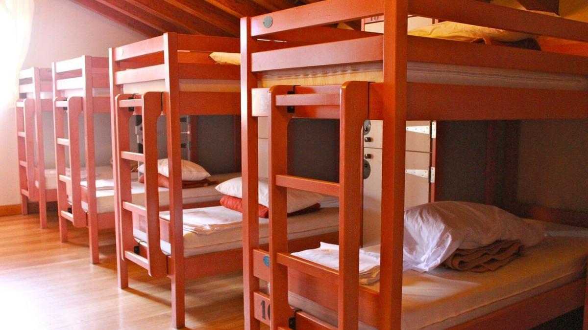 Interior del albergue de La Sirena.