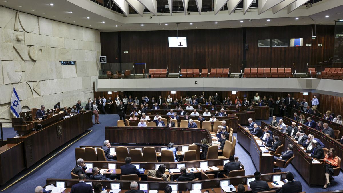 Sesión plenaria en la Knéset, el parlamento israelí.