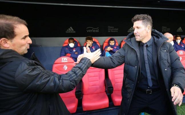Imagen de archivo de Jagoba Arrasate y Diego Simeone Imagen de archivo de Jagoba Arrasate y Diego Simeone