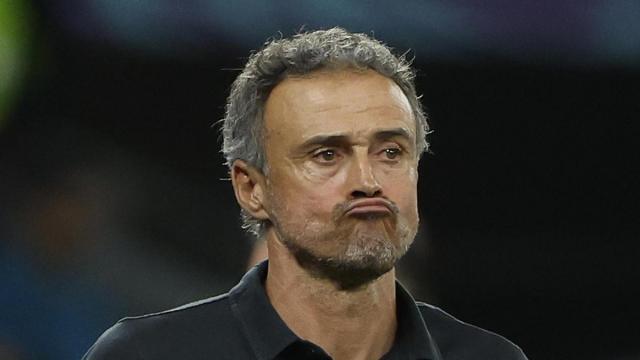 Luis Enrique durante el partido Marruecos - España Luis Enrique durante el partido Marruecos - España