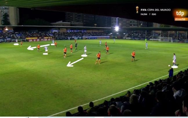 Captura de pantalla correspondiente al partido de este domingo.