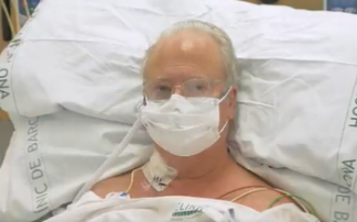 Imagen del paciente en el Clinic de Barcelona.