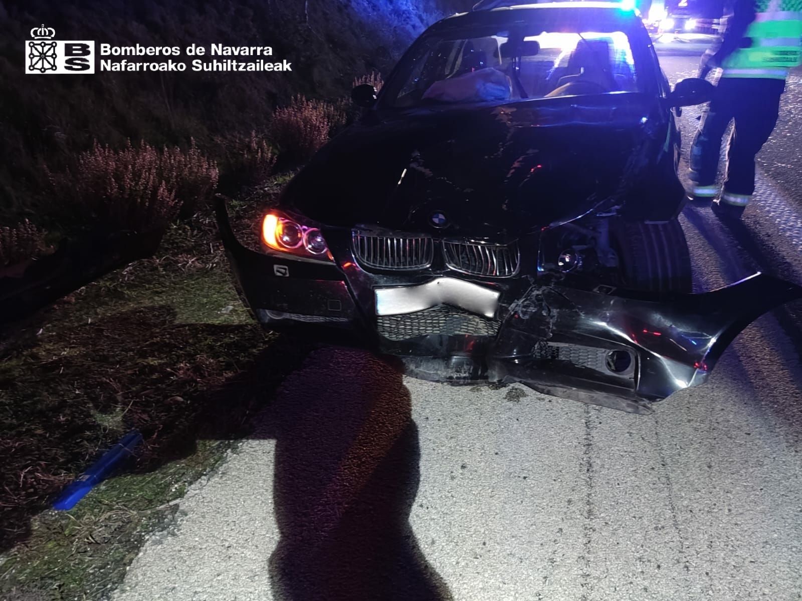 Imagen de uno de los vehículos siniestrados