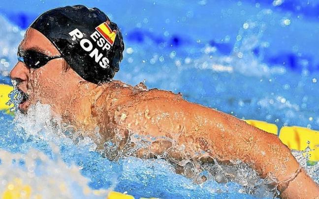 El nadador espa&ntilde;ol Joan Lluis Pons, en la final de 400 estilos del Europeo de Roma.