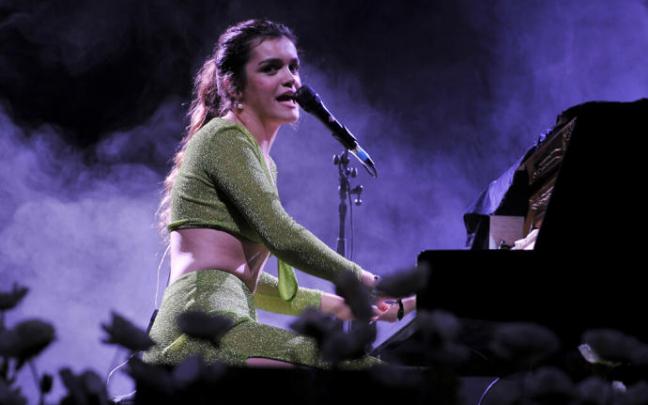 Amaia Romero durante una actuación. Amaia Romero durante una actuación.