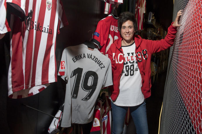 Erika Vázquez, jugadora del Athletic de Bilbao