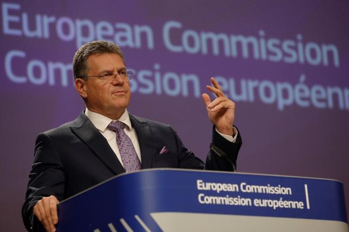 El vicepresidente de la Comisión Europea, Maros Sefcovic.