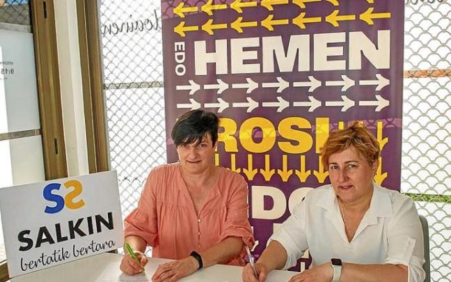 Mari Jose Izagirre y Maite Ramos (Salkin). Foto: N.G.