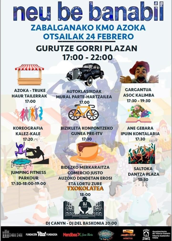 Cartel del mercado Neu be Banabil de Zabalgana.