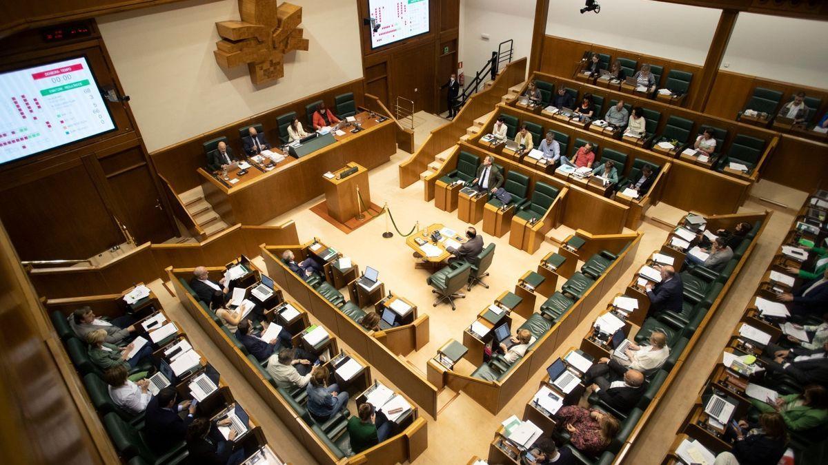 Sesión en el Parlamento vasco