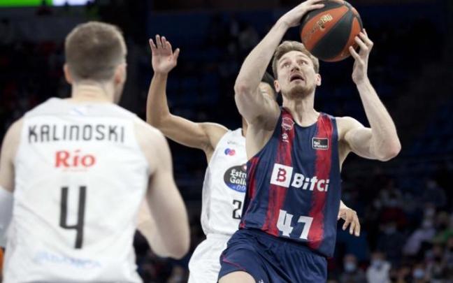 Artur Kurucs, durante el partido ante el Breogán