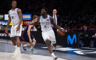 Khyri Thomas firmó un partido muy esperanzador en su debut con el Bilbao Basket.