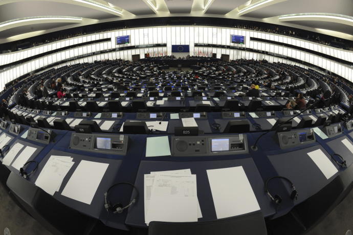 Pleno del Parlamento Europeo.