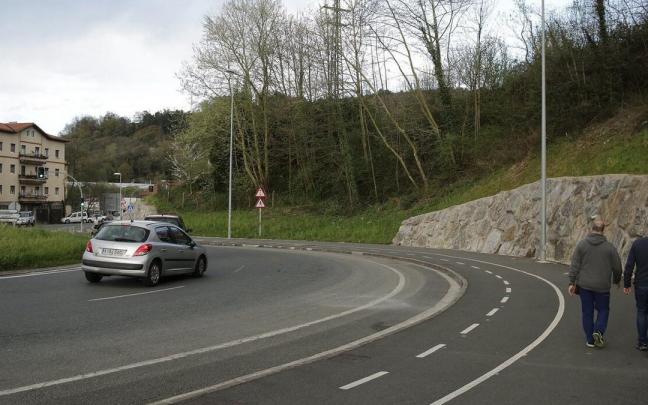 Rotonda de Oialume en Hernani en la carretera GI-2132