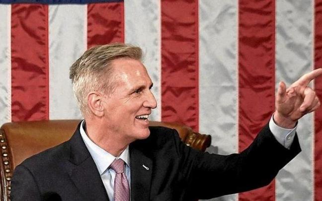Kevin McCarthy necesit&oacute; quince votaciones para ser elegido presidente del Congreso.