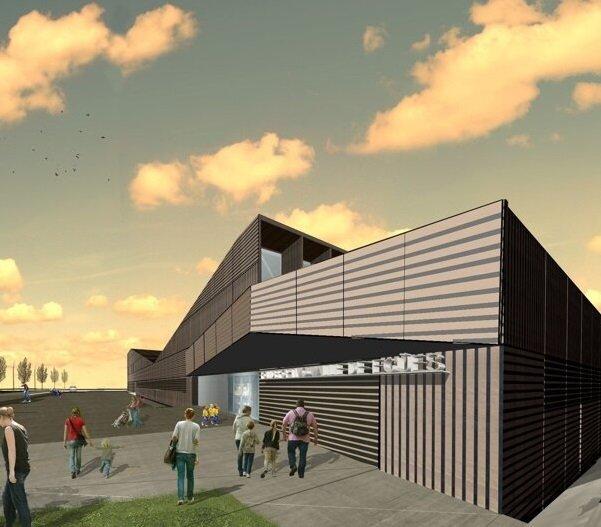 Recreación del polideportivo.