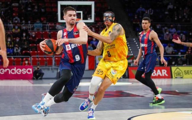 Vanja Marinkovic, durante el paertido del pasado fin de semana ante el Gran Canaria