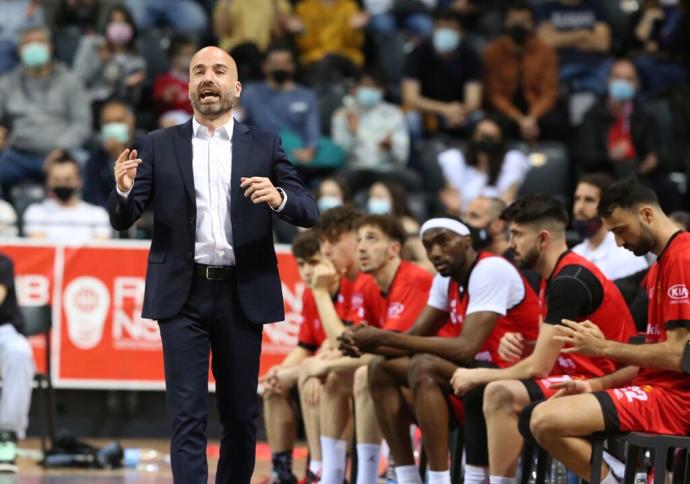 Jordi Juste, en el encuentro de 'play off' del año pasado contra el Alega Cantabria.