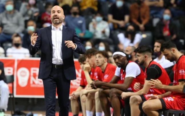 Jordi Juste, en el encuentro de 'play off' del año pasado contra el Alega Cantabria.
