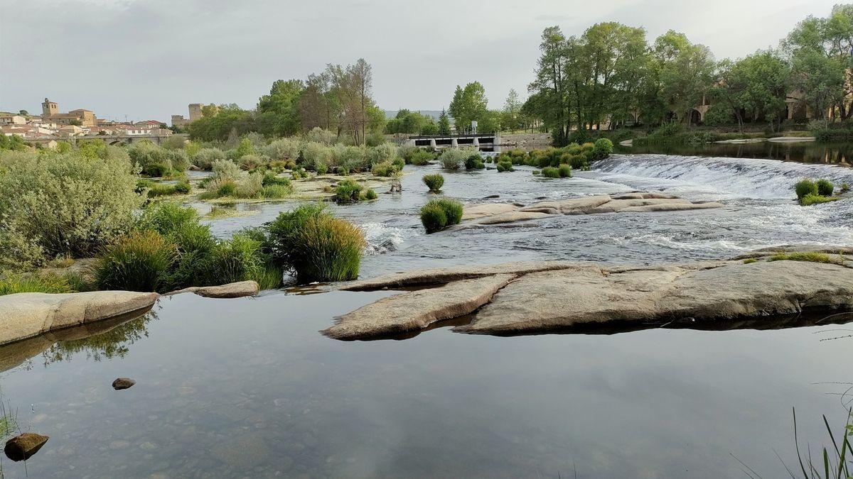 Imagen del Río Tormes a su paso por la localidad de Puente del Congosto (Salamanca).