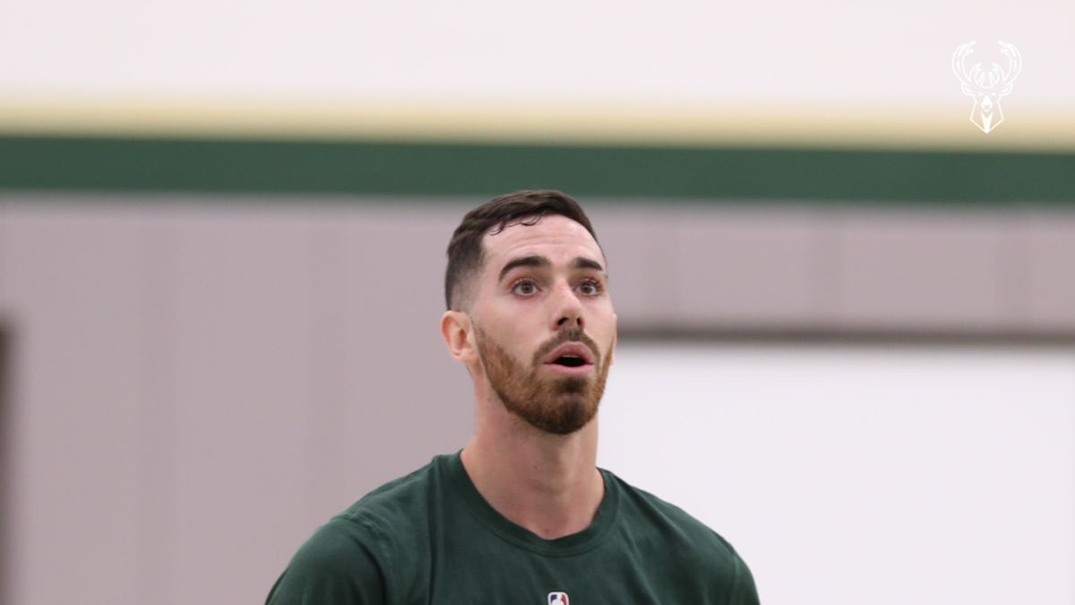 Luca Vildoza, entrenando en las instalaciones de los Milwaukee Bucks