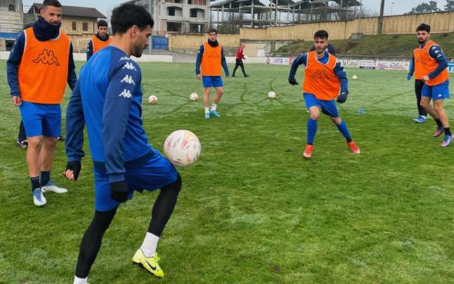 Imagen del entrenamiento de ayer. Imagen del entrenamiento de ayer.
