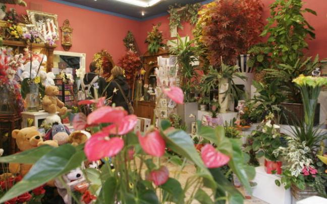 Interior de una floristería