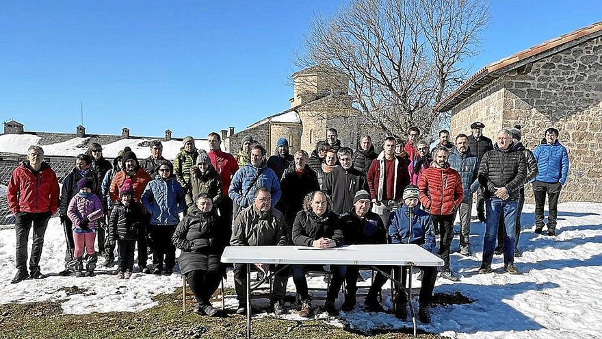 Representantes de la Zona Especial de Conservación de Aralar, en la comparecencia pública.