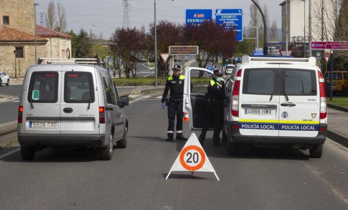 Control de la Policía Local de Vitoria.