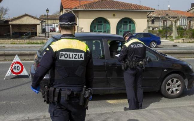 Control de la Policía Local de Vitoria.