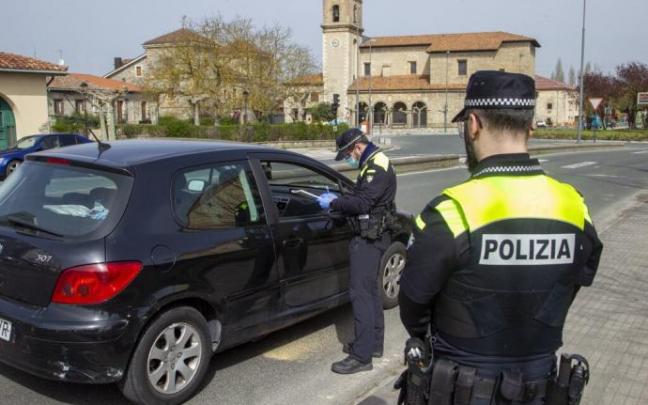 Control de la Policía Local de Vitoria.