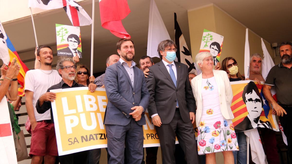 Carles Puigdemont, tras quedar en libertad en Cerdeña