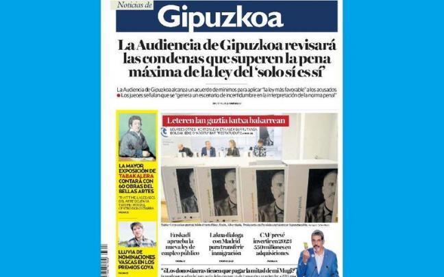 Portada de NOTICIAS DE GIPUZKOA del 2 de diciembre Portada de NOTICIAS DE GIPUZKOA del 2 de diciembre