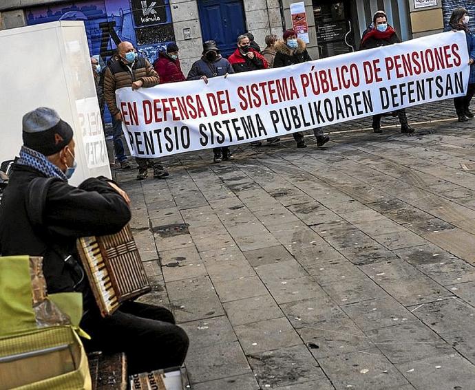 Manifestación de pensionistas. Foto: Iban Aguinaga