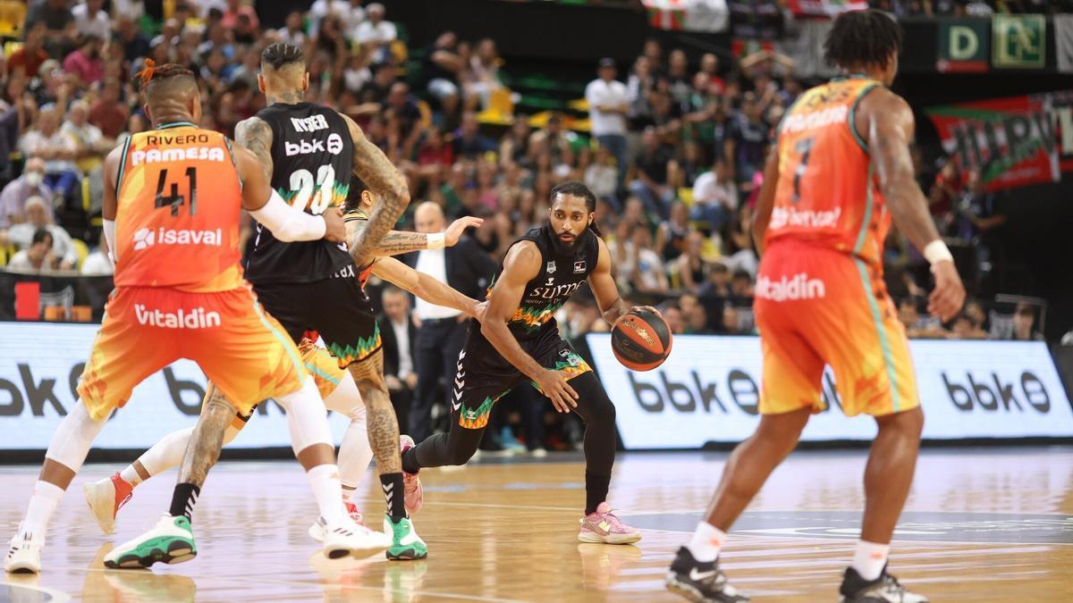 Adam Smith, en el encuentro ante el Valencia Basket.