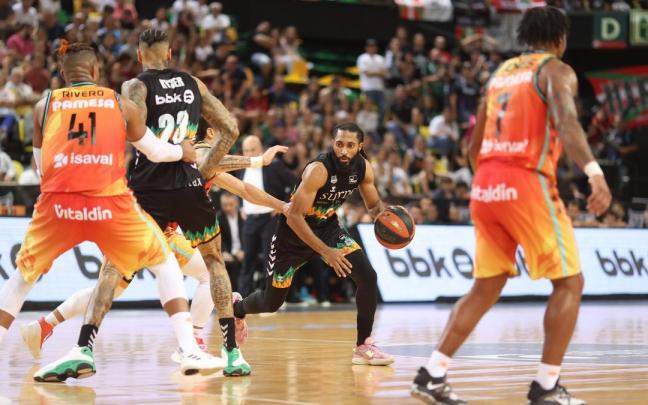 Adam Smith, en el encuentro ante el Valencia Basket.