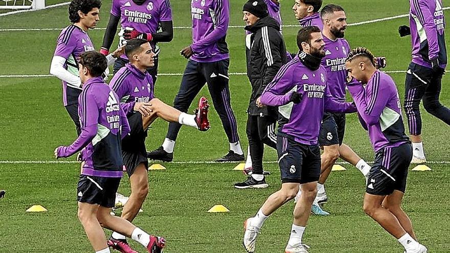 Último entrenamiento del Real Madrid.