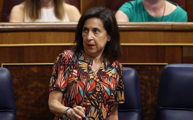 La ministra de Defensa, Margarita Robles, comparece en el Congreso de los Diputados.