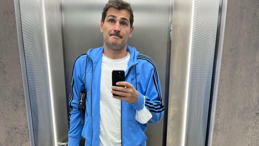 Iker Casillas, en un ascensor.