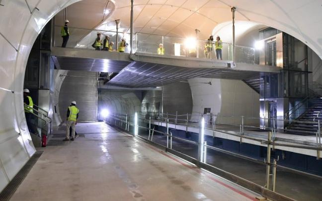 Imagen del estado de las obras en la estación de Benta Berri Imagen del estado de las obras en la estación de Benta Berri