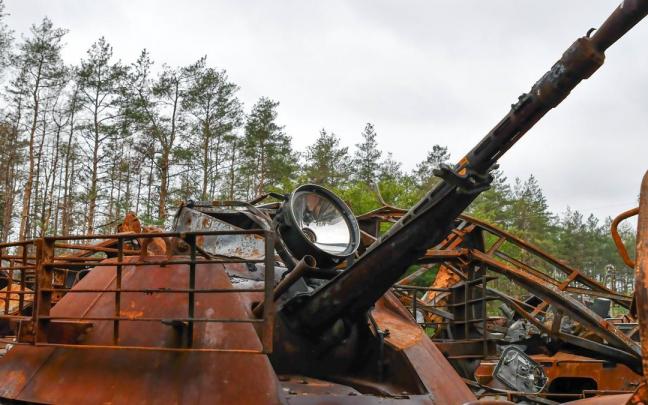 Imagen de la llegada de las fuerzas ucranianas a Limán, en Ucrania.