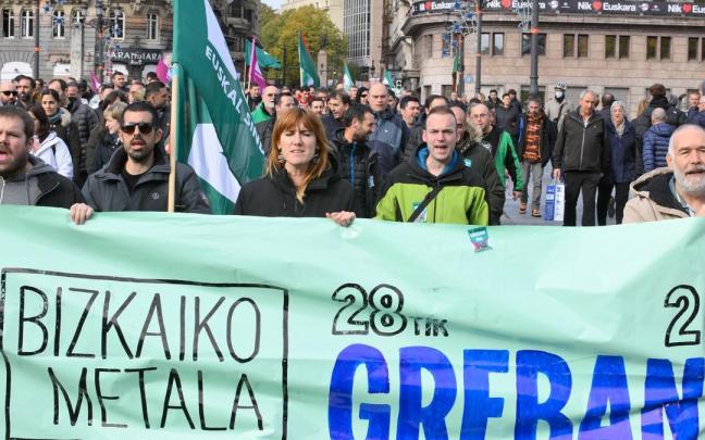 Imagen de archivo de una huelga en el Metal de Bizkaia