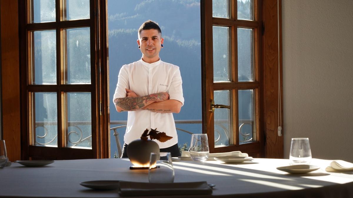 Julen Baz, en su restaurante Garena de Dima