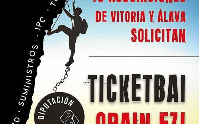 Imagen del cartel de protesta contra la implantación del Ticket BAI.